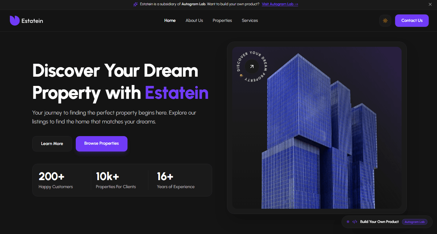 Estatein Real Estate Platform